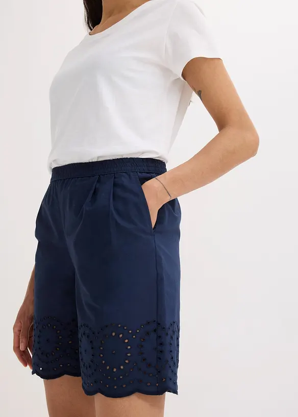 Pull on-shorts i 100% bomull, bonprix