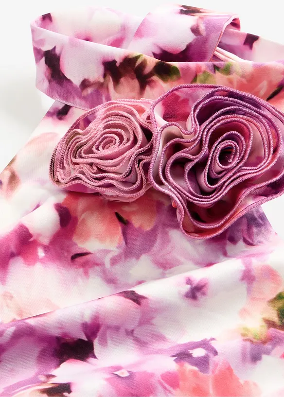 Selskapskjole med blomsterapplikasjon, bonprix