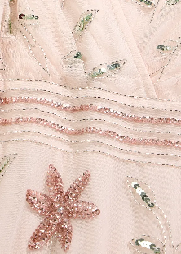 Selskapskjole med paljettbroderier, bonprix