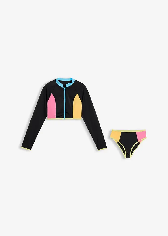 Bikini med langermet bikinitopp, bonprix