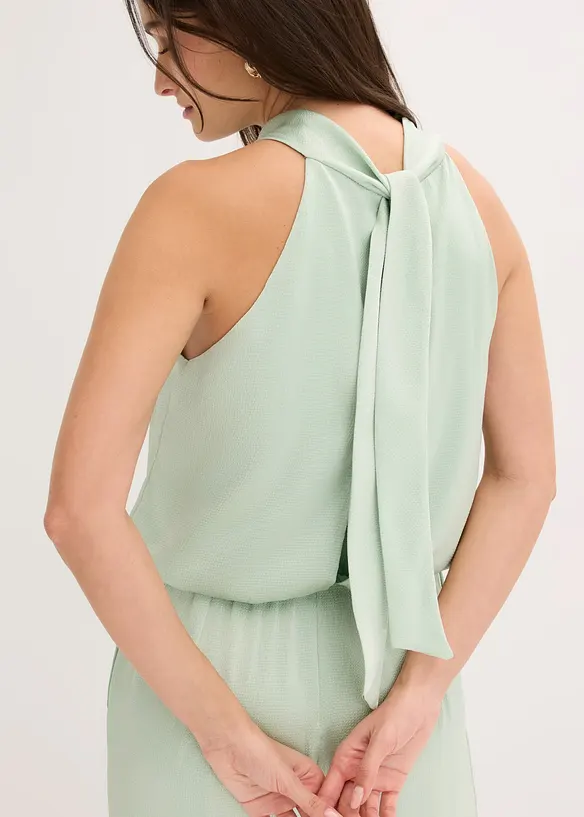 Jumpsuit i strukturert sateng, bonprix