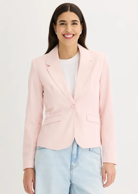 Kort blazer med klaffelommer, bonprix