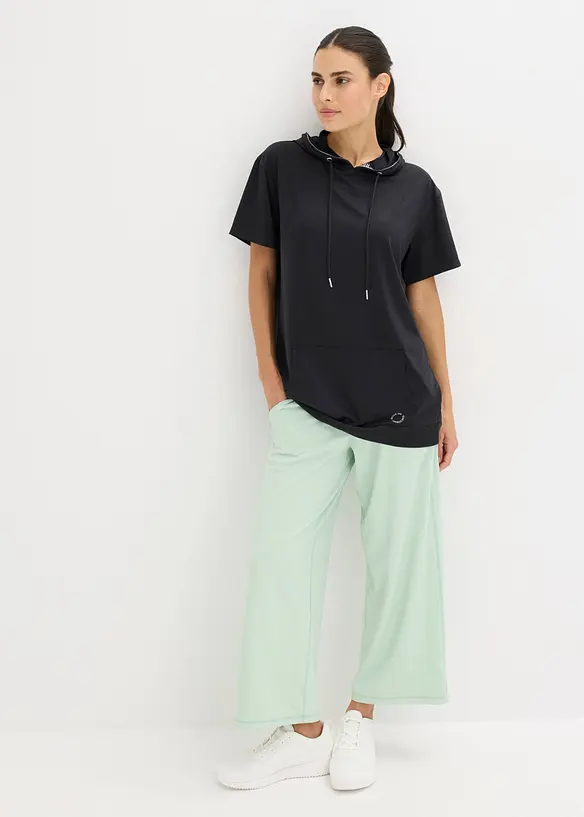 Oversized treningstopp med hette, hurtigt&oslash;rkende, bonprix