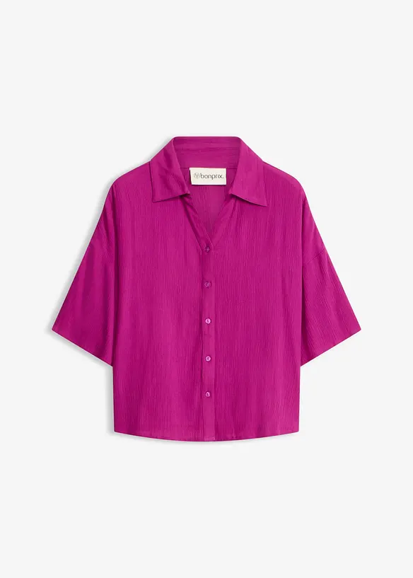 Kort strandbluse i lett viskose, bonprix