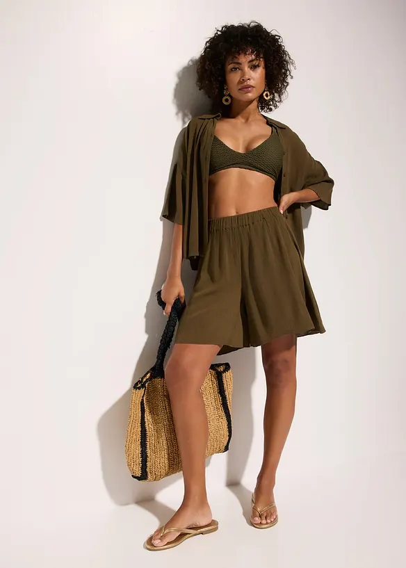 Strandshorts i lett viskose, bonprix