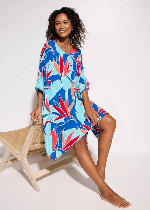 Strandtunika i viskose med pent fall, bonprix