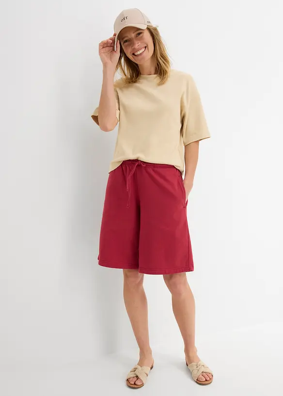 Sweatbermuda-shorts av 100% &oslash;kologisk bomull, bonprix
