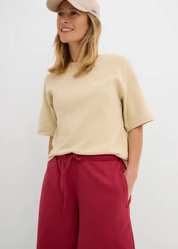 Sweatbermuda-shorts av 100% &oslash;kologisk bomull, bonprix