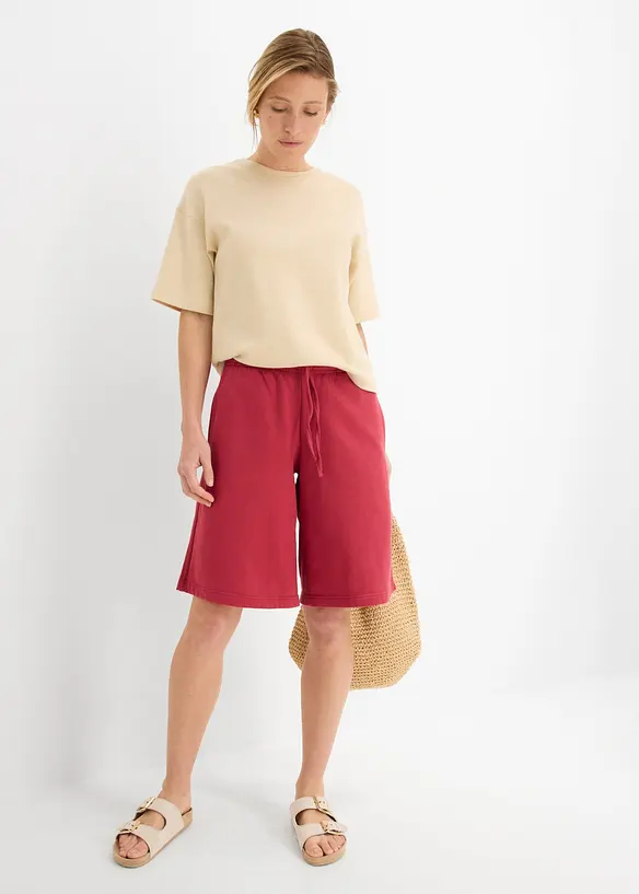 Boxy topp av kraftig &oslash;kologisk bomull, bonprix