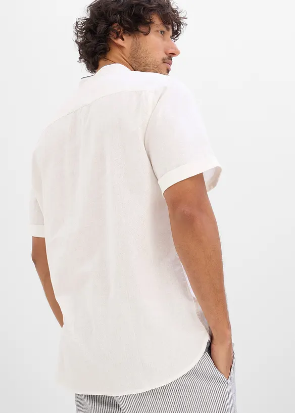 Kortermet skjorte i 100% lin, bonprix