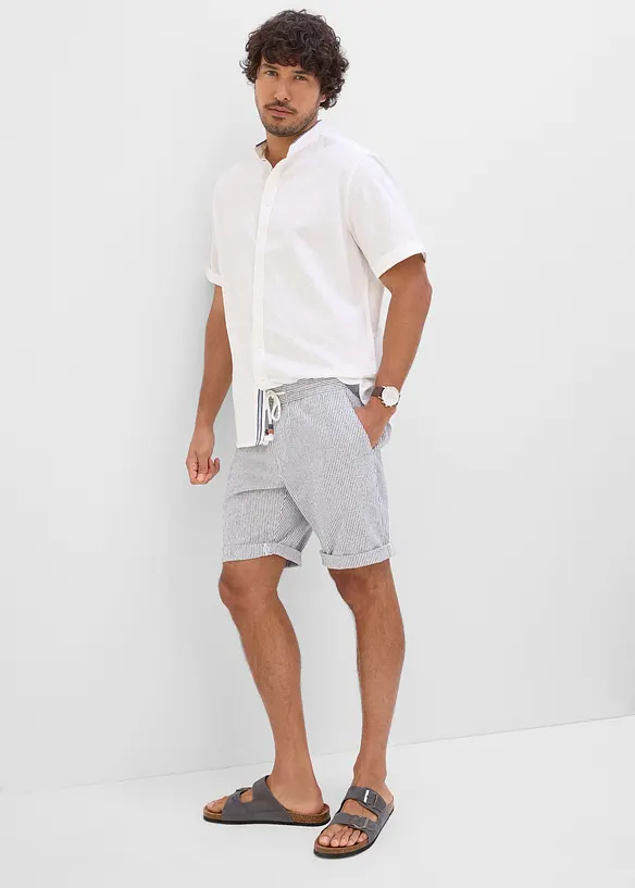 Kortermet skjorte i 100% lin, bonprix