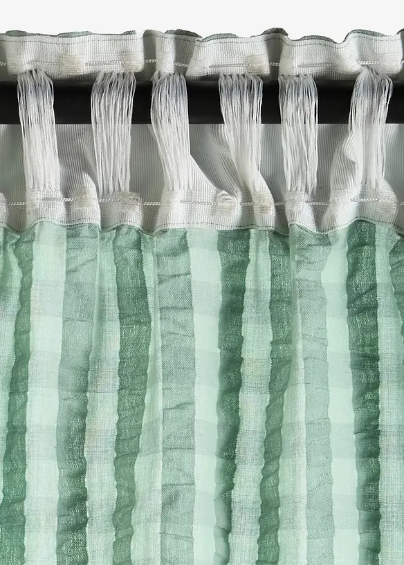 Gardin i &oslash;kologisk bomullskrepp (1-pack), bonprix