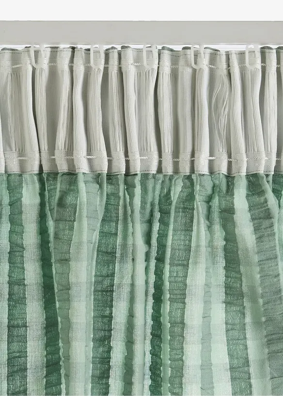 Gardin i &oslash;kologisk bomullskrepp (1-pack), bonprix