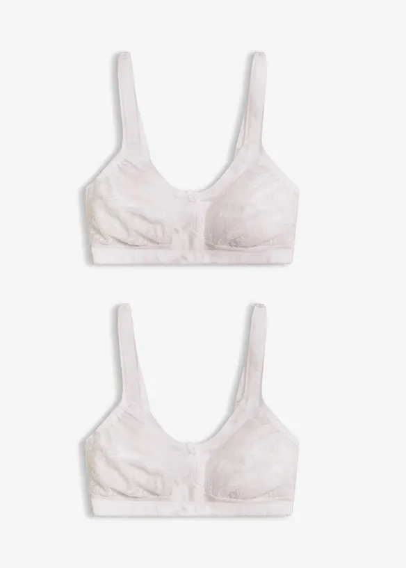 Avlastnings-BH uten spiler med vatterte stropper (2-pack), bonprix