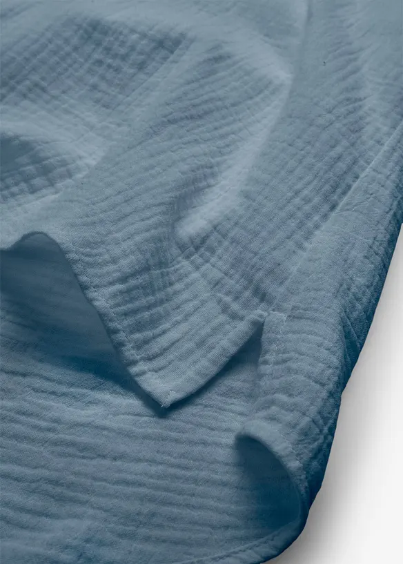 Kortermet musselinbluse, bonprix