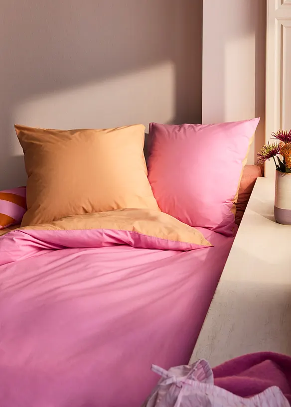 Vendbart sengesett i percale, bonprix
