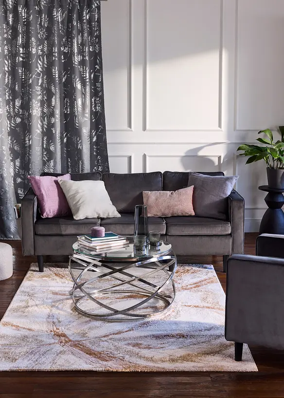 M&oslash;rkleggingsgardin med glanstrykk (1-pack), bonprix