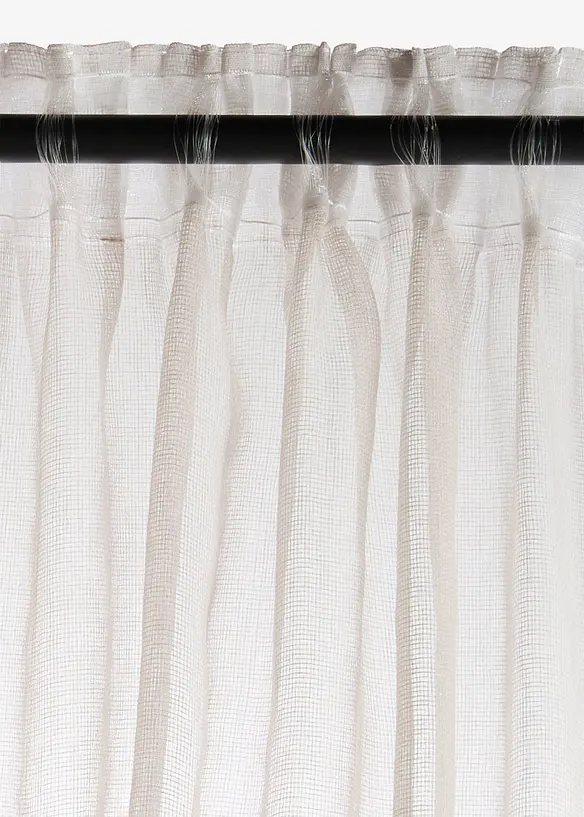 Gardin i fint strukturmateriale (1-pack), bonprix