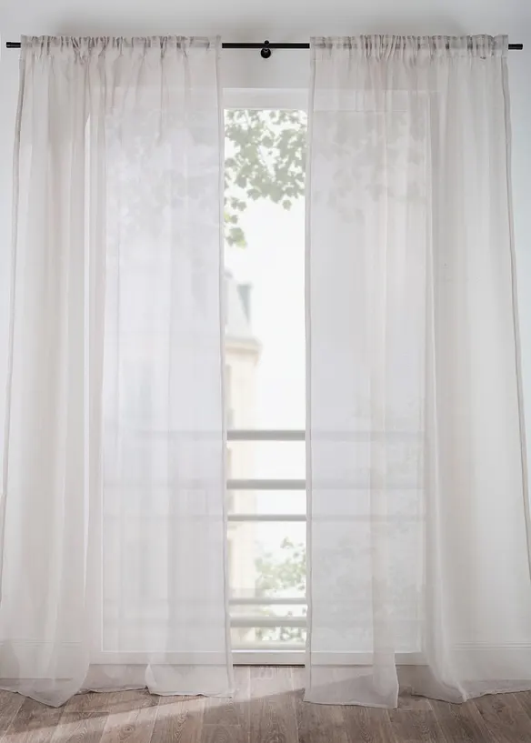 Gardin i fint strukturmateriale (1-pack), bonprix