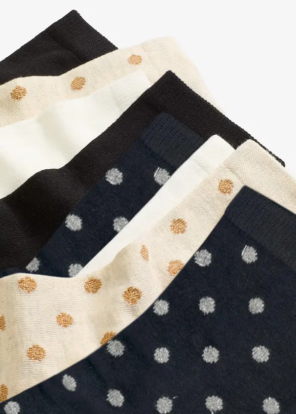 Sokker med lurex og &oslash;kologisk bomull (8-pack), bonprix