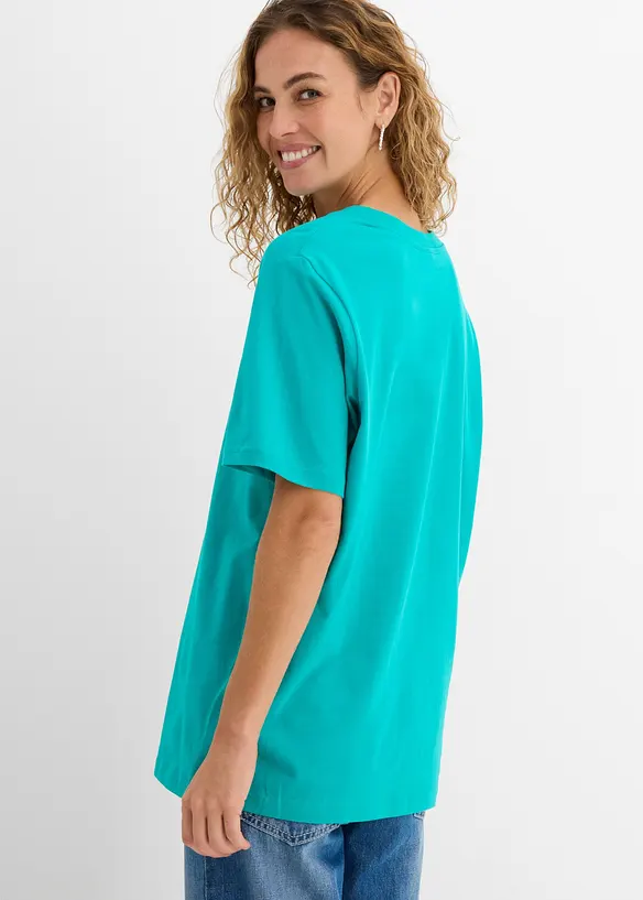 Vid, lang topp med V-hals, kortermet (5-pack), bonprix