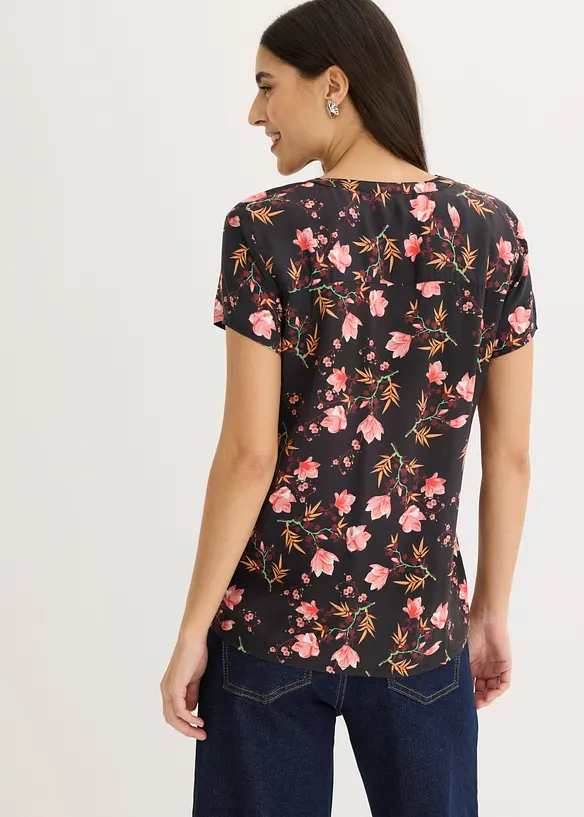 Kortermet bluse i 100% viskose, bonprix