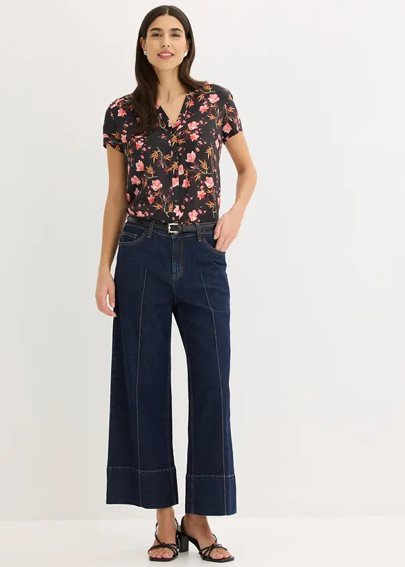 Kortermet bluse i 100% viskose, bonprix
