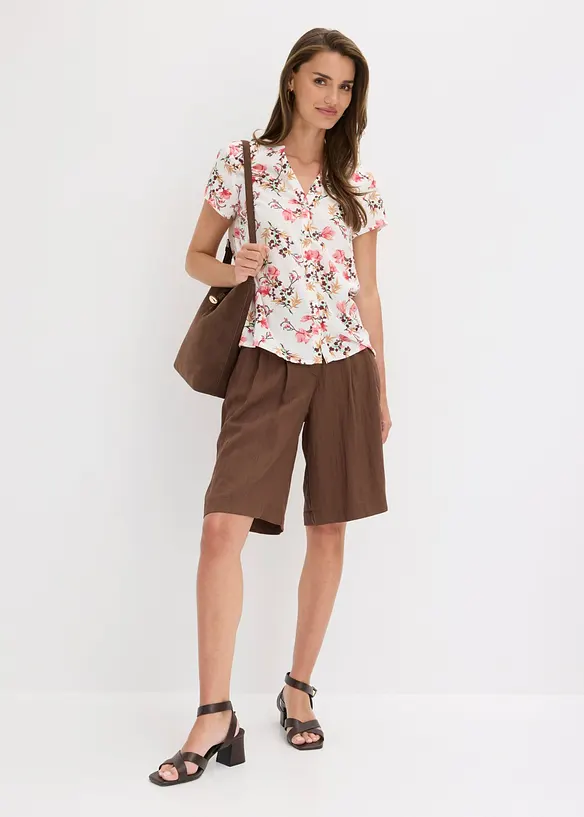 Kortermet bluse i 100% viskose, bonprix