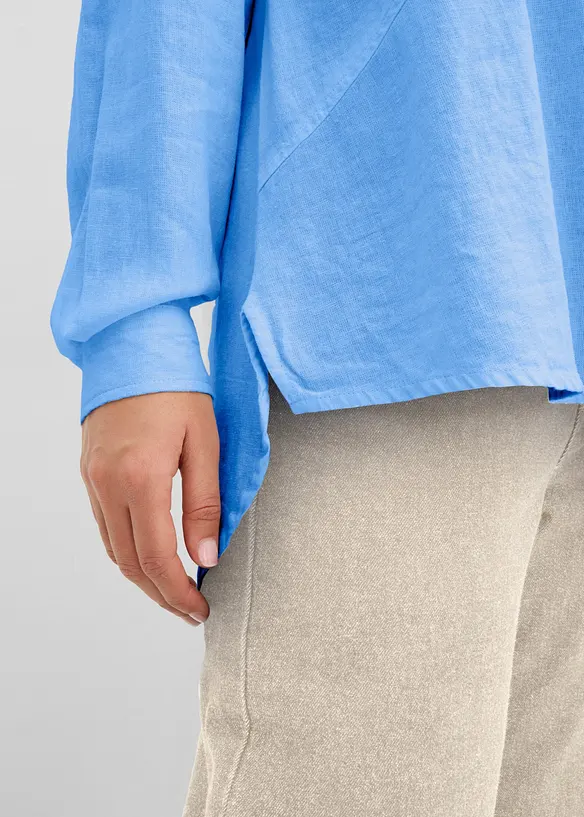 Oversized bluse i linmiks, bonprix