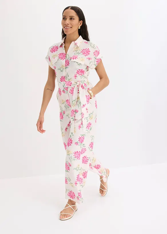 Jumpsuit i lett viskosemiks, bonprix