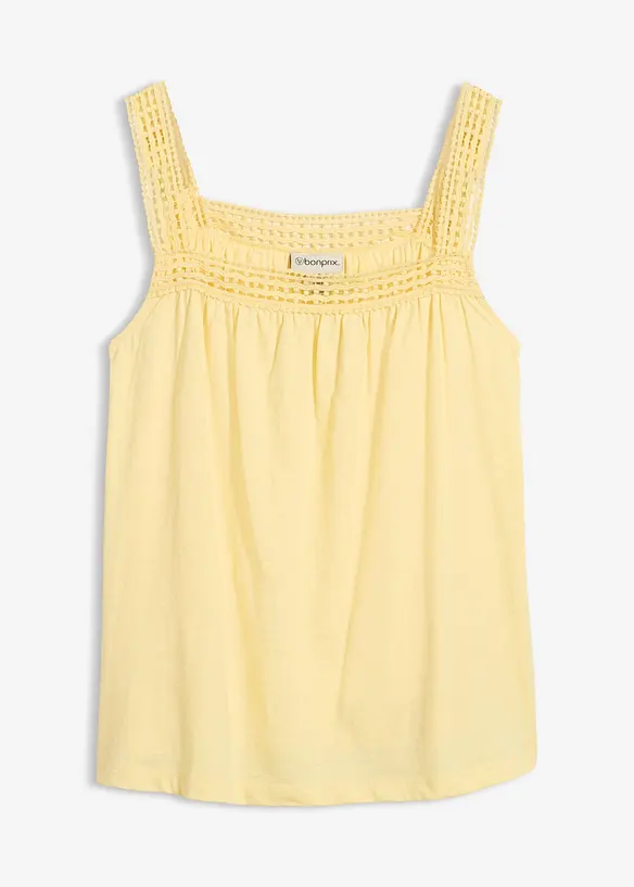 Ledig topp av blonde med stropper, bonprix