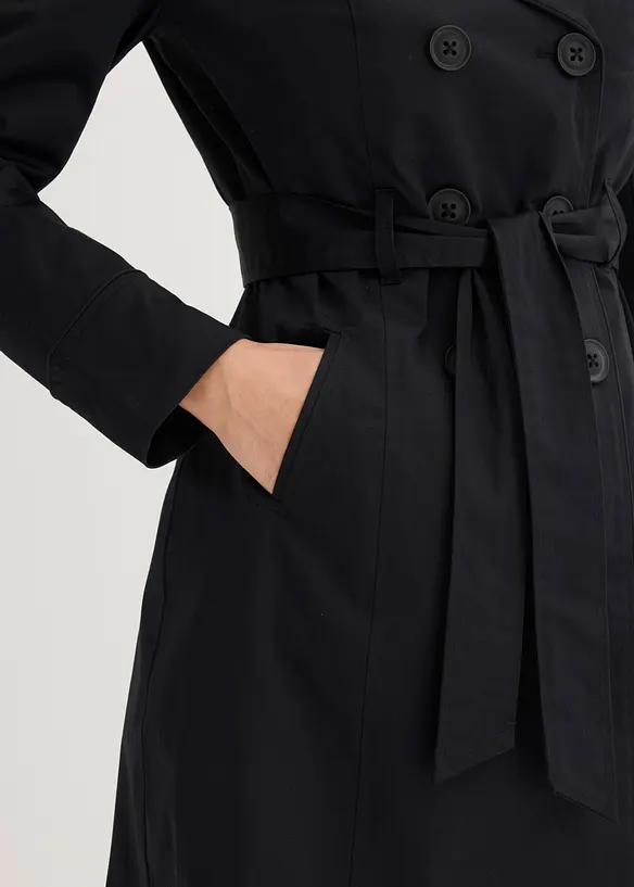 Trenchcoat i bomull, bonprix