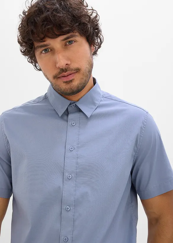 Kortermet stretchskjorte, Slim Fit, bonprix