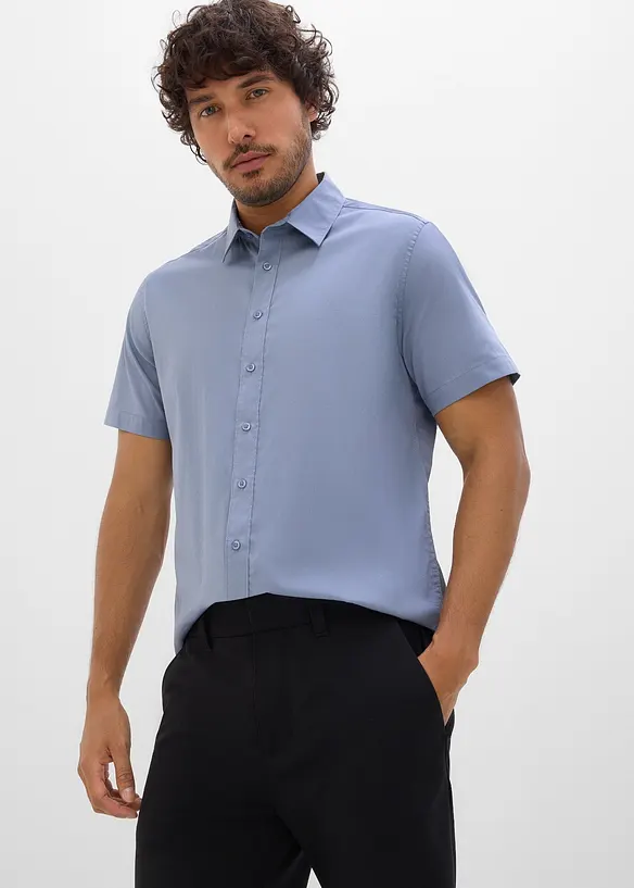 Kortermet stretchskjorte, Slim Fit, bonprix