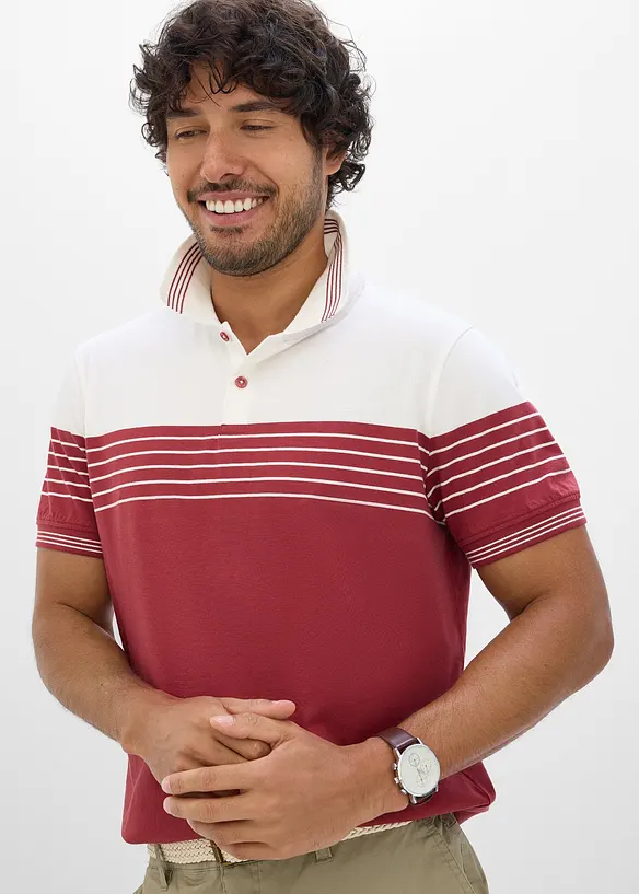 Jersey-poloskjorte av 100% bomull, bonprix