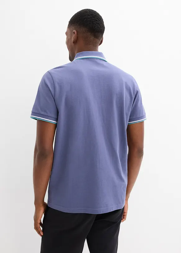 Pik&eacute;-poloskjorte i 100% &oslash;kologisk bomull, bonprix