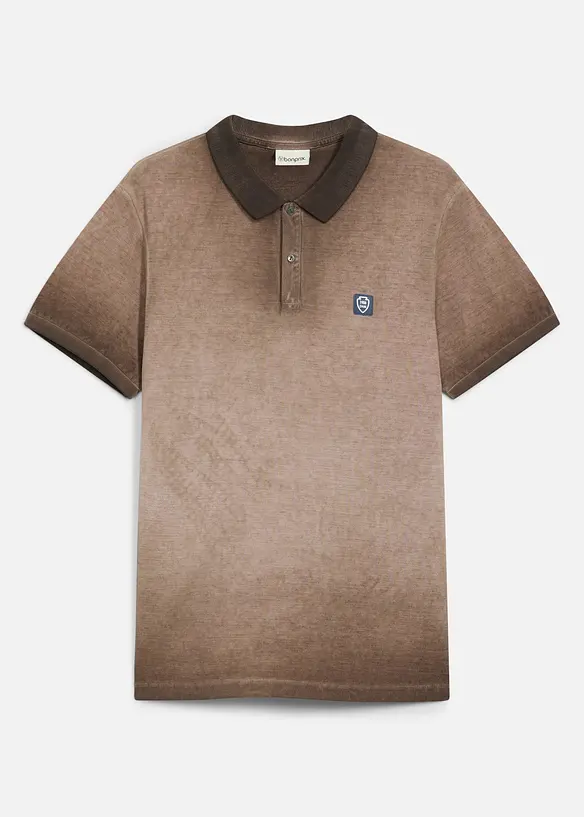 Pik&eacute;-poloskjorte i vasket look, bonprix