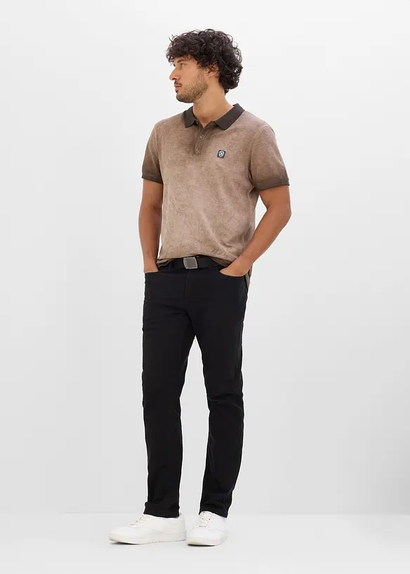 Pik&eacute;-poloskjorte i vasket look, bonprix