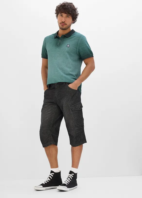Pik&eacute;-poloskjorte i vasket look, bonprix