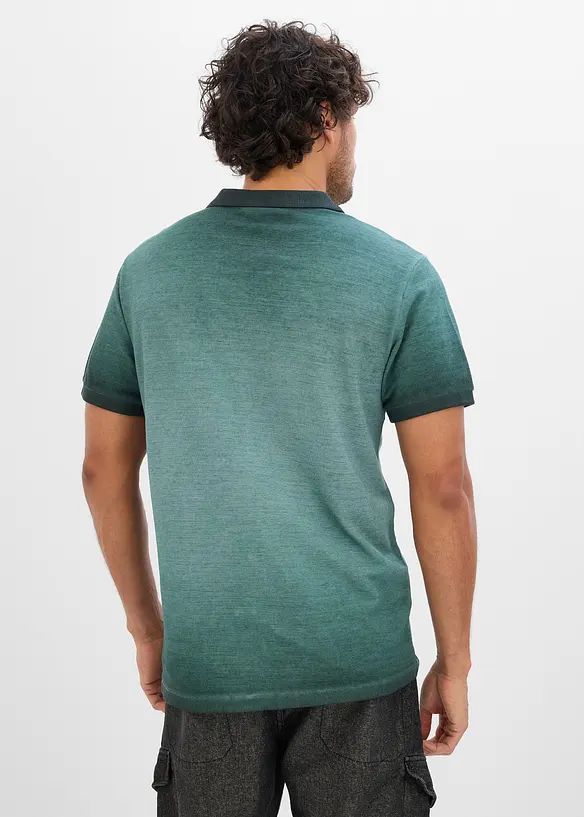 Pik&eacute;-poloskjorte i vasket look, bonprix
