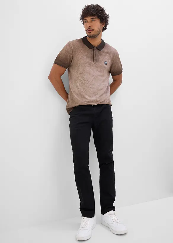 Pik&eacute;-poloskjorte i vasket look, bonprix