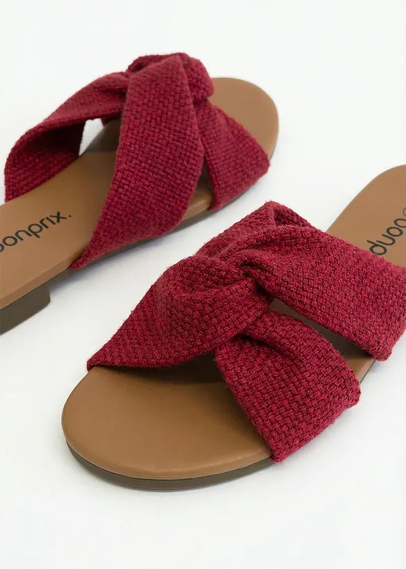 Slip-in sandaler med knute, bonprix