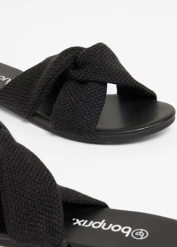 Slip-in sandaler med knute, bonprix