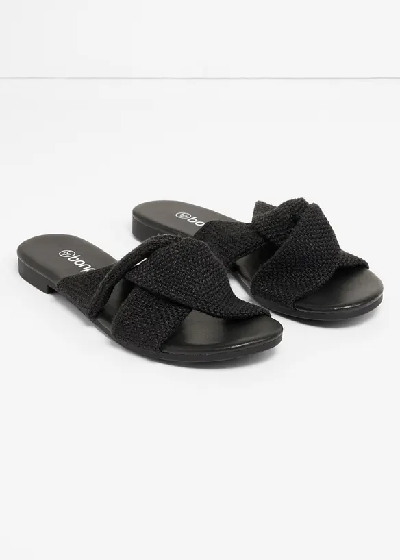 Slip-in sandaler med knute, bonprix