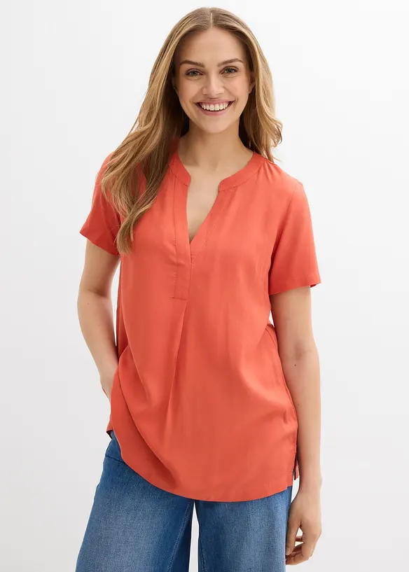 Lang tunika i milj&oslash;smart viskose, bonprix