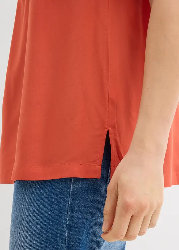 Lang tunika i milj&oslash;smart viskose, bonprix