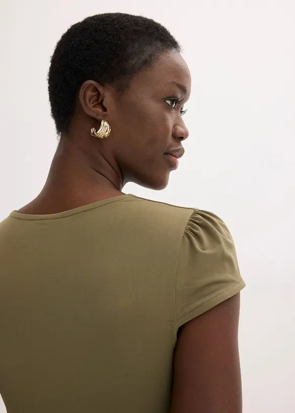 Jerseykjole med dekorativ spenne, bonprix