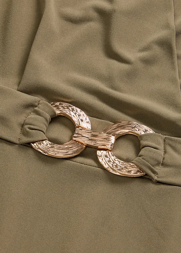 Jerseykjole med dekorativ spenne, bonprix