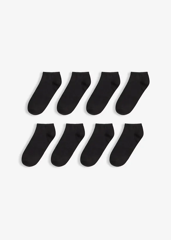 Sneakerssokker med &oslash;kologisk bomull (8-pack), bonprix