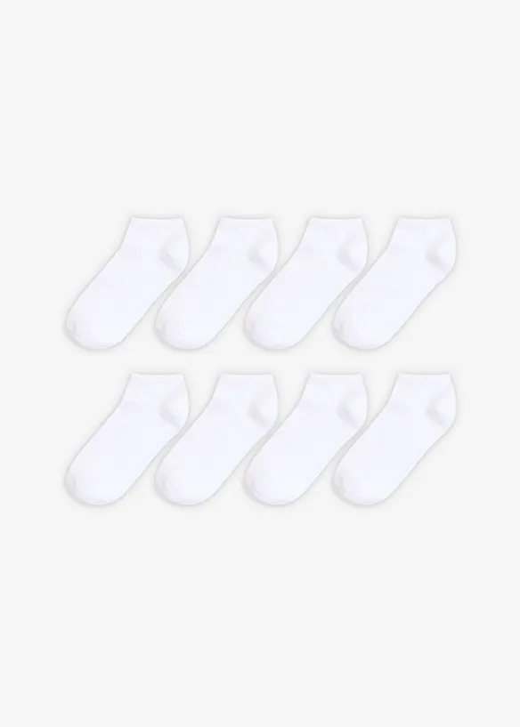 Sneakerssokker med &oslash;kologisk bomull (8-pack), bonprix